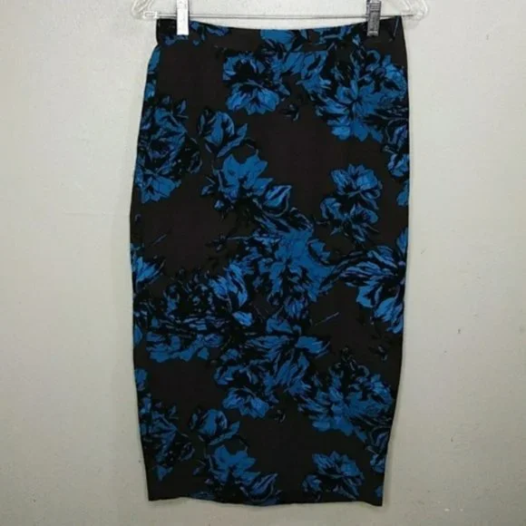 Who What Wear Skirts 425 Who What Wear Brown Turquoise Floral
